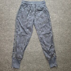 NIKE NSW Women's XS Blue Jacquard Track‎ Pants Joggers Satin High Rise Ankle